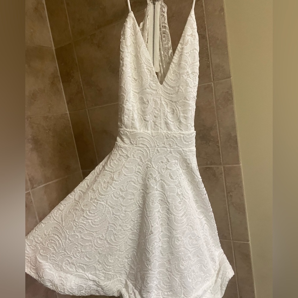 Windsor White XS Lace Mini Dress